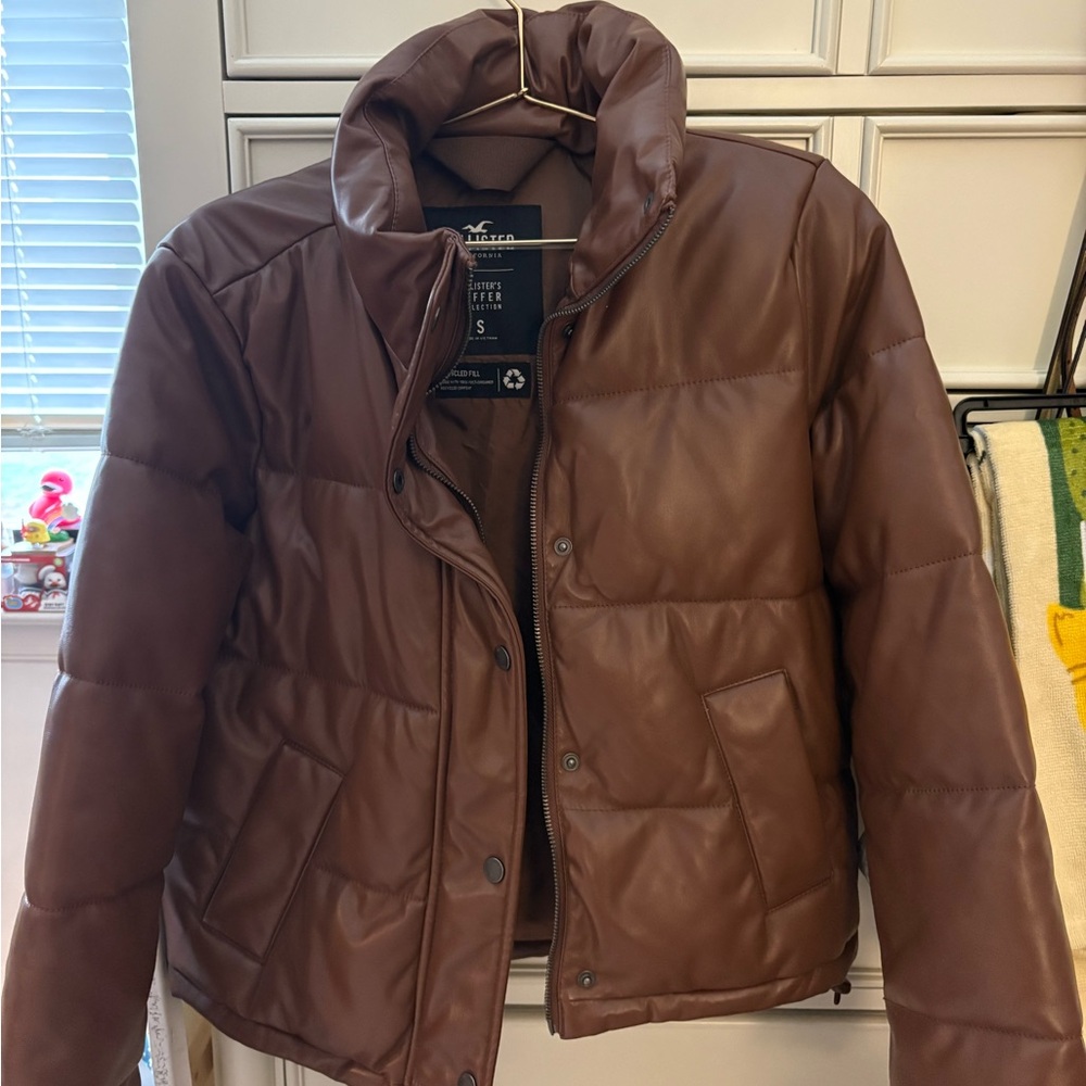Hollister Brown Puffer Jacket